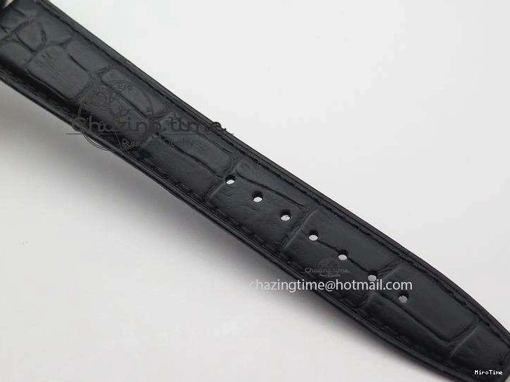 MIROTIME 0419 Portuguese Tourbillon Power Reserve Moonphase SS Black Dial On Black Leather Strap TechFriendly 7321